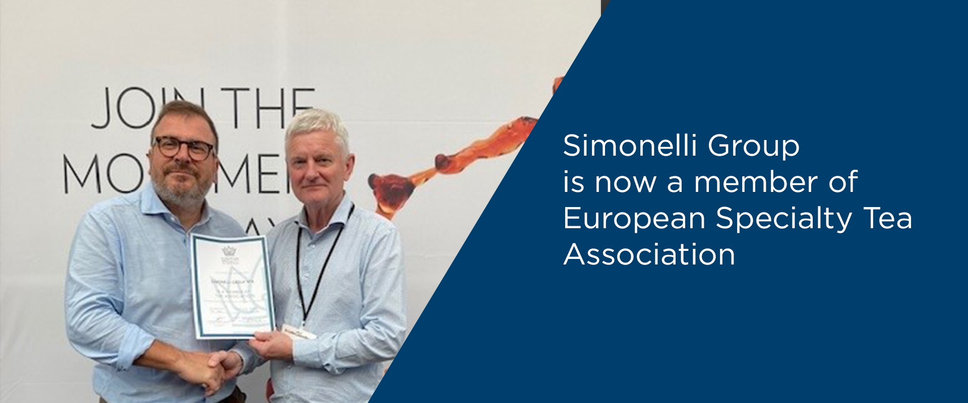 European Speciality Tea Association welcomes Simonelli Group as member of the association