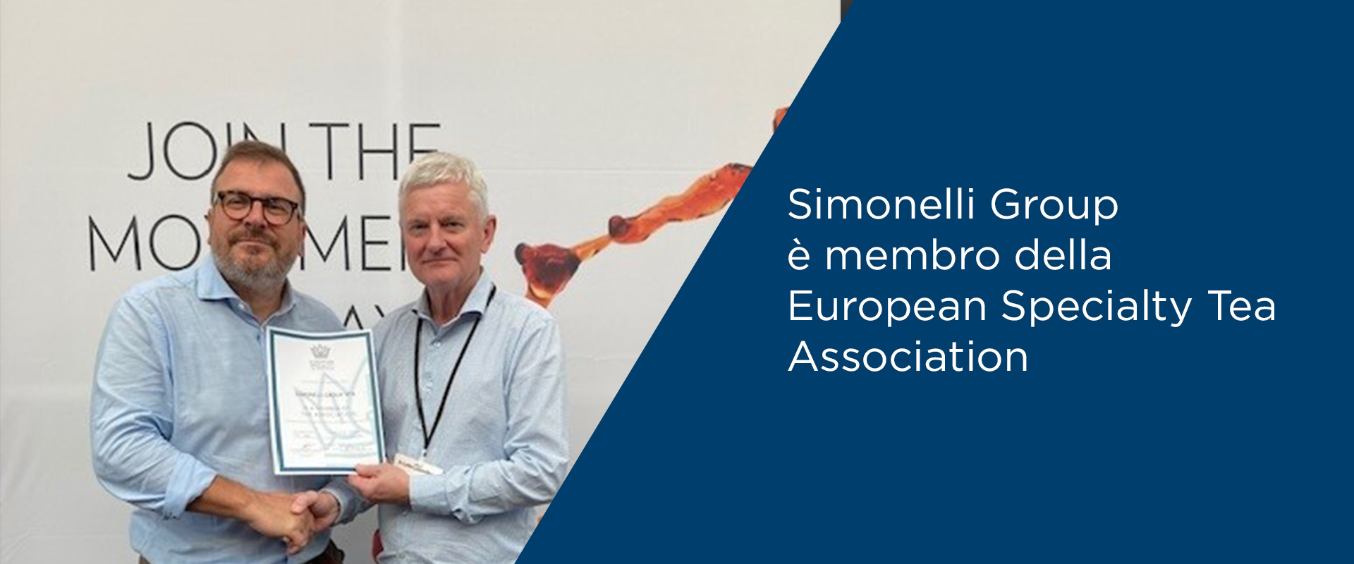 European Speciality Tea Association dà il bevenuto a Simonelli Group, nuovo membro dell’associazione